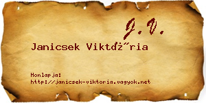 Janicsek Viktória névjegykártya