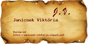 Janicsek Viktória névjegykártya